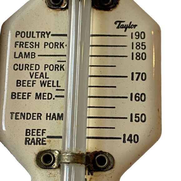 Taylor Thermometer 1930s Roast Meat Poultry Original Complete Box Analogue Movie - Picture 3 of 8